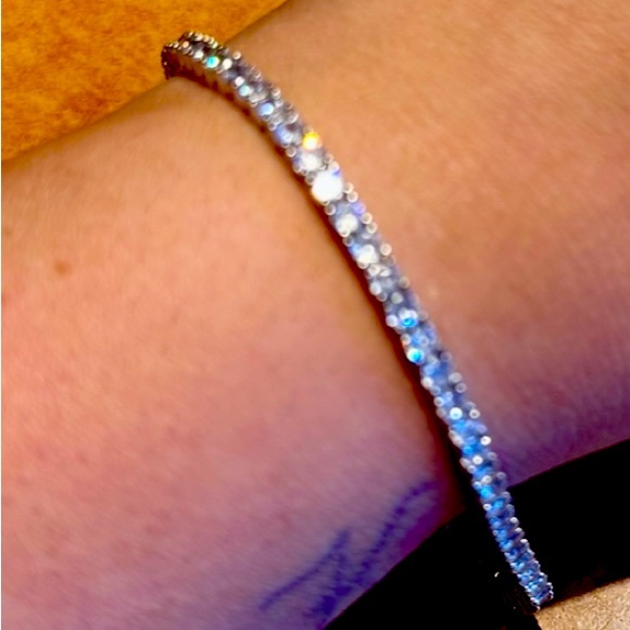 Swarovski Jewelry - New moissanite diamond tennis bracelet in 925 solid sterling silver 7.5 inches